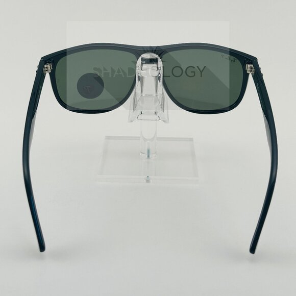 RB4147 601/58 Ray Ban Boyfriend Polished Black Frame / Green Polarized Lens 60mm - Picture 9 of 10